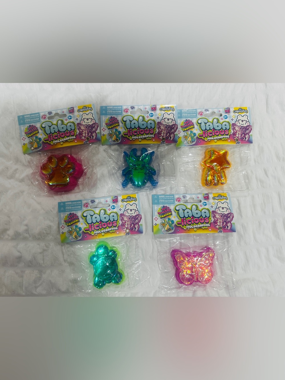 LOT of 5 Orb Curiosities Taba-licious Taba Squishy VIRAL New HOLOGRAPHIC RARE